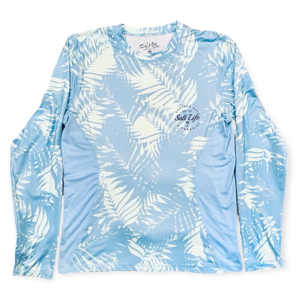 SALT LIFE Sun Protection Beach Surf Swim Fish SLX Uvapor Performace Long Sleeve